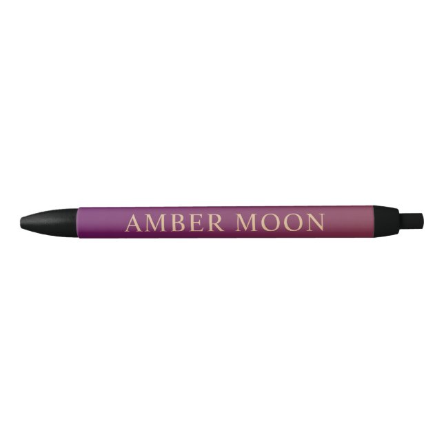 Stylo Noir Classique Elégant Professionnel Bourgogne Couleur  (Devant)