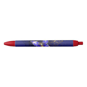 Stylo Noir Composition avec papillons Sapphire