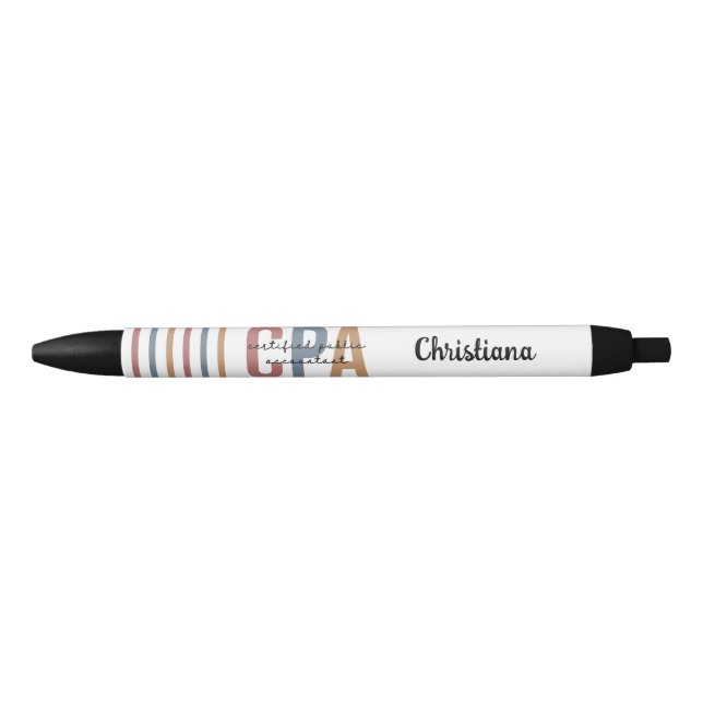 Stylo Noir Comptable Public Certifié CPA Retro (Devant)