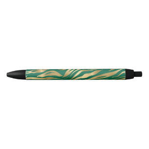 Stylo Noir Conception de la série Safari Émeraude et Or 2