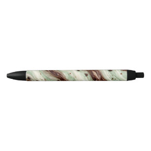 Stylo Noir Conception de marbre de milkshake au chocolat à la