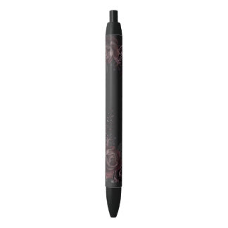 Stylo Noir Conception florale de rose noire romantique sombre