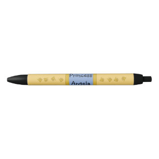 Stylo Noir Conception personnalisée de motif de couronne