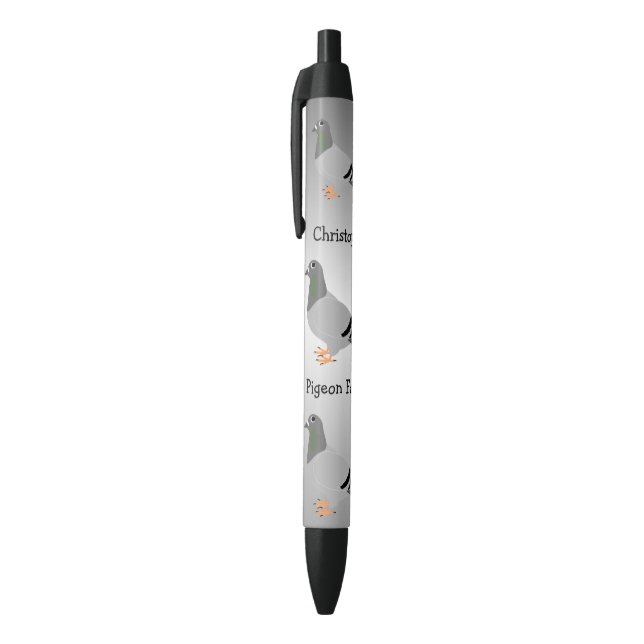 Stylo Noir Conception personnalisée de pigeon (Haut (Vertical))
