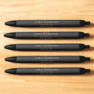 Stylo Noir Construction de bâtiments Or Noir