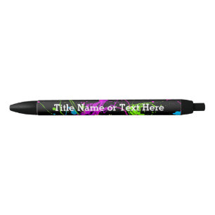 Stylo Noir Cool Abstrait Retro Peinture Arc-en-ciel Splatter 