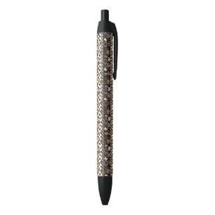 Stylo Noir Copie africaine avec le motif de peau de guépard