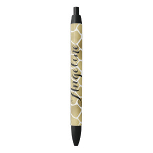 Stylo Noir Copie de girafe d'or personnalisée