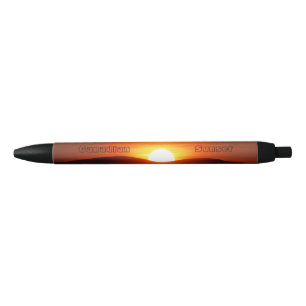 Stylo Noir Coucher du soleil brûlant
