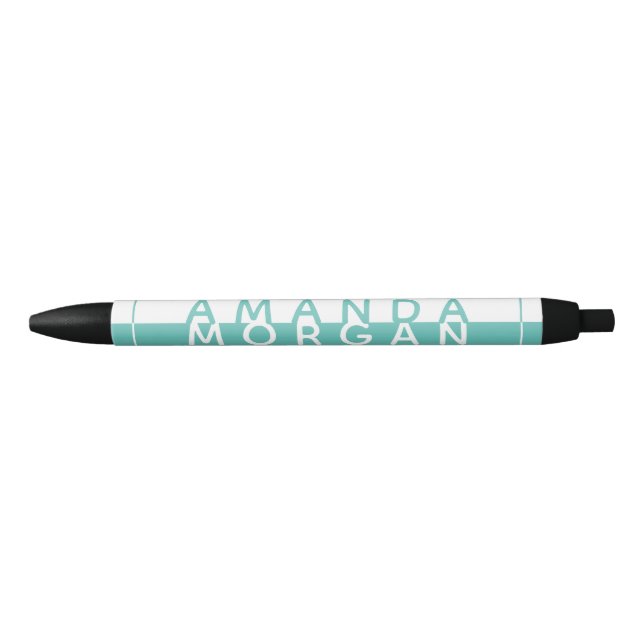 Stylo Noir Couleur de bloc simple Réflexion moderne Société/é (Devant)