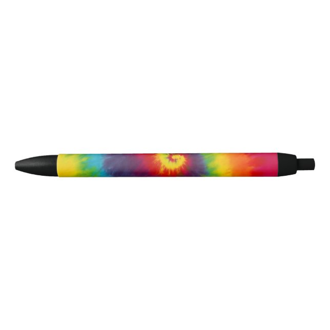 Stylo Noir Couleur Super Cool Rainbow Swirl Tie (Devant)