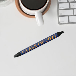 Stylo Noir Couleurs de l'école Bleu marine et Orange Année de