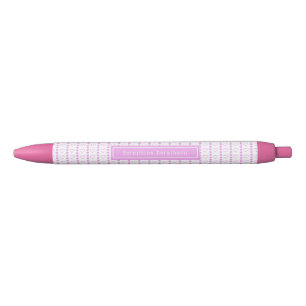 Stylo Noir Country Heart Stripes Nom personnalisé