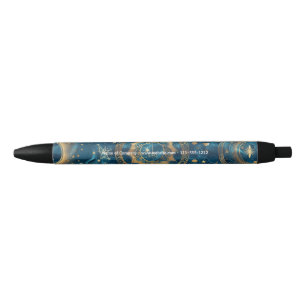 Stylo Noir Créez votre propre céleste bleu et or mystique