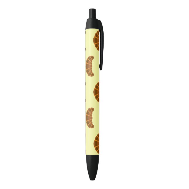 Stylo Noir Croissants Amateurs de Jaune Clair France Cuisine  (Bas (Vertical))