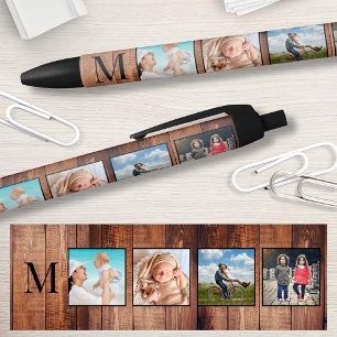 Stylo Noir Custom Family Photo Collage Reclaimed Wood
