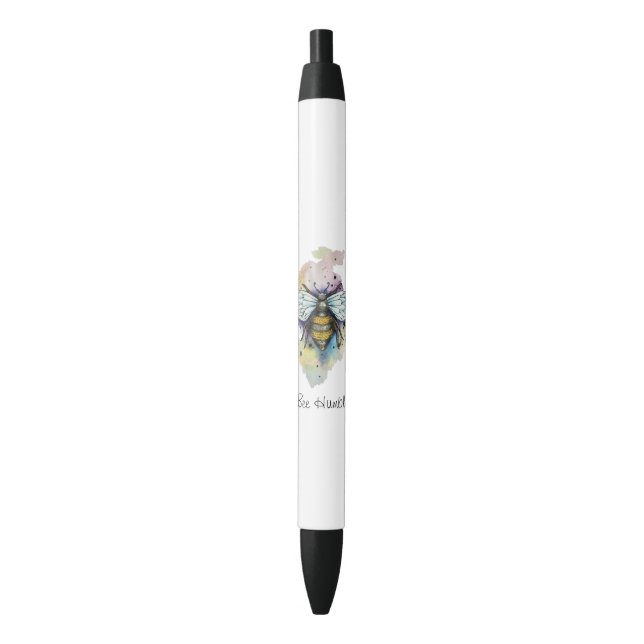 Stylo Noir Cute Bee And Rainbow Wash (devant Vertical)