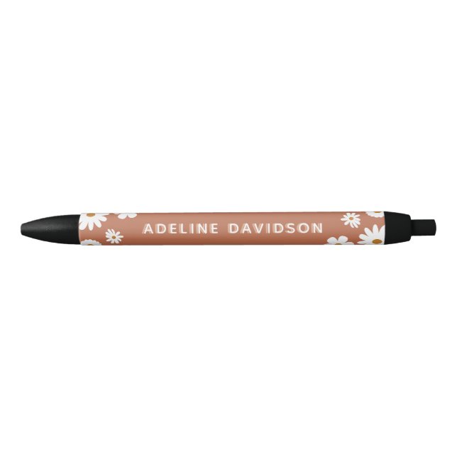 Stylo Noir Cute Boho Floral Daisy (Devant)