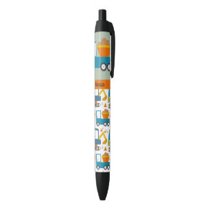 Stylo Noir Cute Construction Nom du camion Garçons