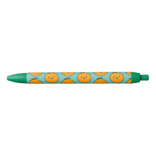 Stylo Noir Cute et amusante Kawaii Orange Ecriture