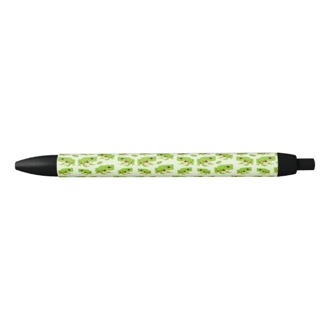 Stylo Noir Cute Green Tree Frog Motif (Devant)