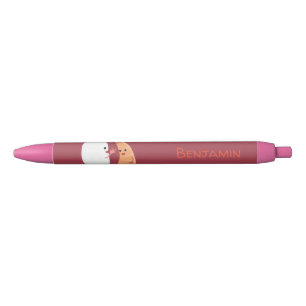 Stylo Noir Cute sushi riz crevettes amis dessin animé