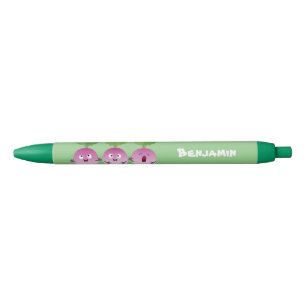 Stylo Noir Cute turnip légumes trio chanter dessin animé