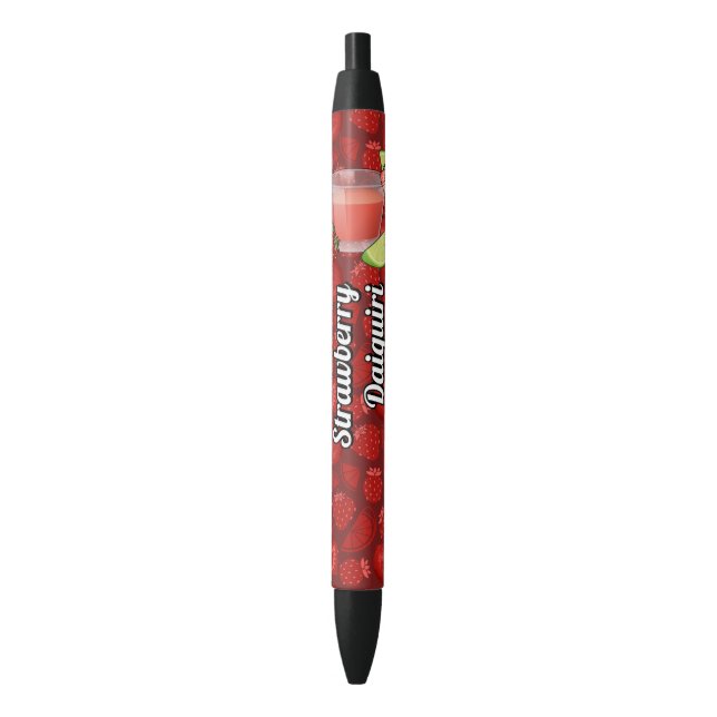 Stylo Noir Daiquiri aux fraises (devant Vertical)