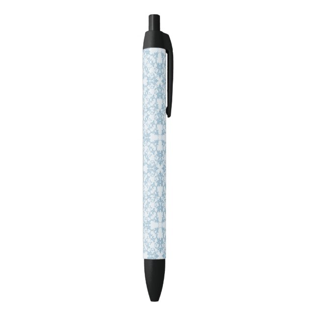 Stylo Noir Damassé bleu-clair (Bas (Vertical))