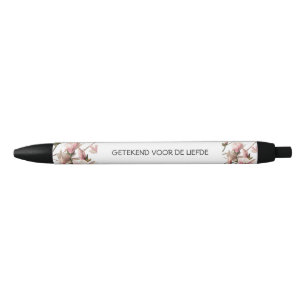 Stylo Noir Décoration de la plume des témoins Magnolia
