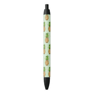Stylo Noir dessin d'ananas aquarelle