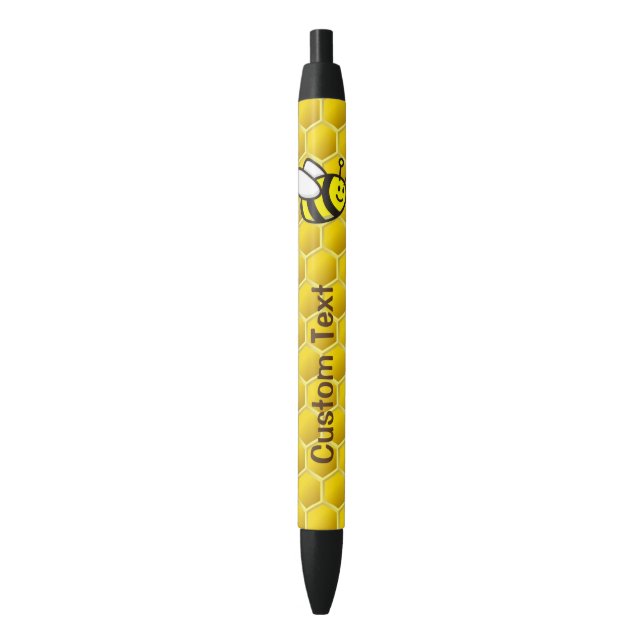 Stylo Noir Dessin sur les abeilles (devant Vertical)