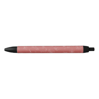 Stylo Noir Diagramme physique rose pâle