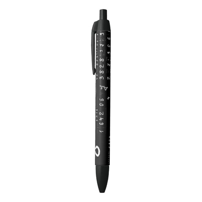 Stylo Noir Différents nombres par ordre aléatoire (Haut (Vertical))