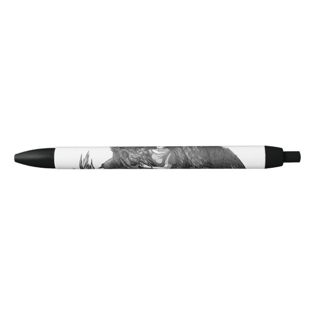 Stylo Noir Dinosaure endormi (Devant)