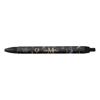 Stylo Noir Doodle cosmique de graffiti urbain personnalisé