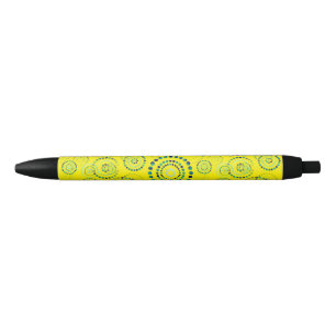 Stylo Noir Dots Circle Power Flowers II + votre backgr. & idé