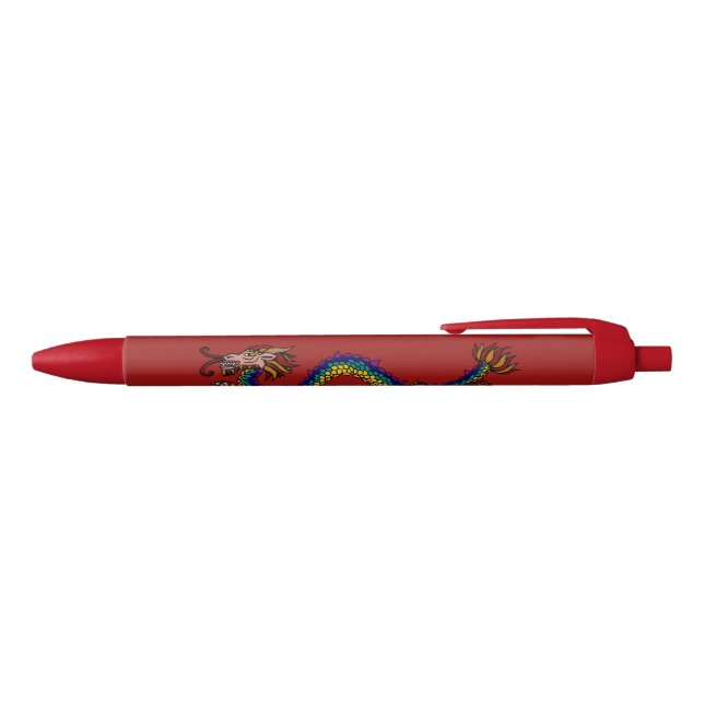 Stylo Noir Dragon oriental (Haut)