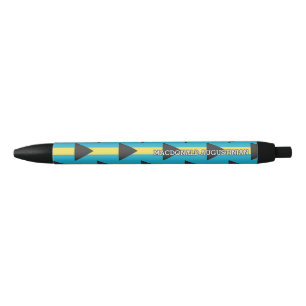 Stylo Noir DRAPEAU BAHAMAS Patriotique Personnalisé