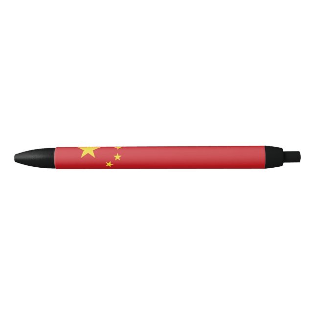 Stylo Noir Drapeau chinois (Devant)