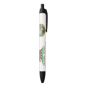 Stylo Noir Drapeau de Californie