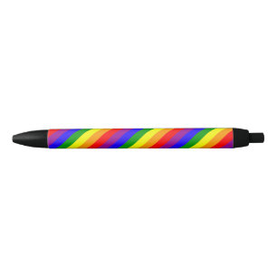 Stylo Noir Drapeau de gay pride