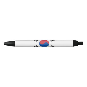 Stylo Noir Drapeau de la Corée du Sud