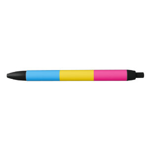 Stylo Noir Drapeau de la fierté Pansexual