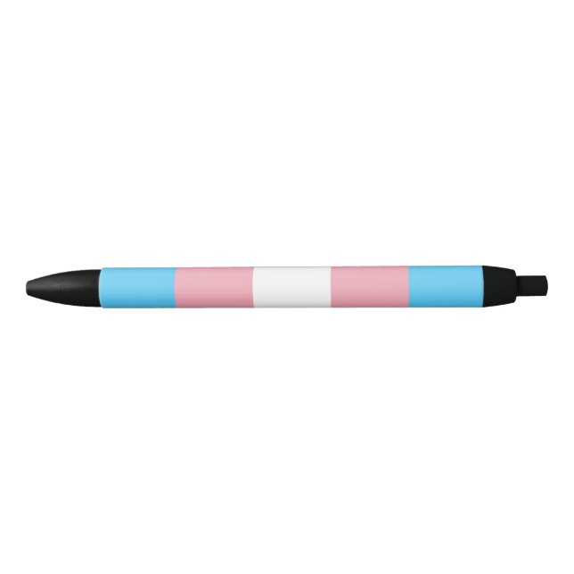 Stylo Noir Drapeau de la fierté transgenre - LGBT Rainbow (Devant)