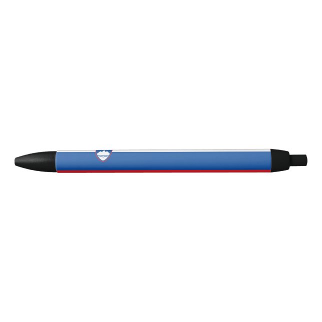 Stylo Noir Drapeau de la Slovénie (Devant)