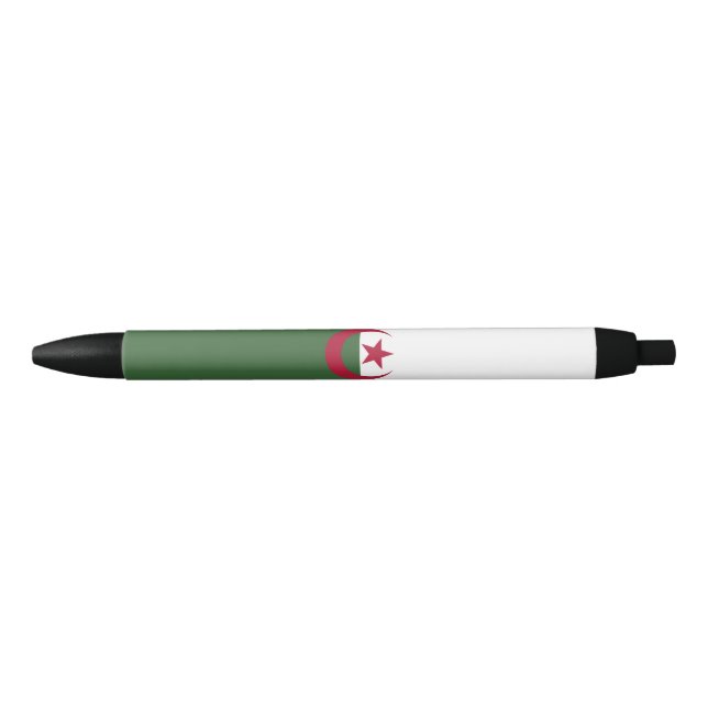 Stylo Noir Drapeau de l'Algérie (Devant)