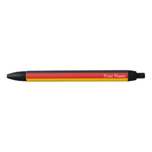 Stylo Noir Drapeau de l'Allemagne Noir Rouge Or personnalisé