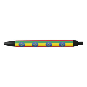 Stylo Noir Drapeau de l'Ethiopie