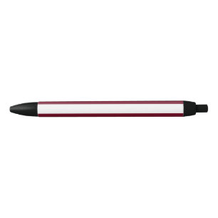 Stylo Noir Drapeau de Lettonie